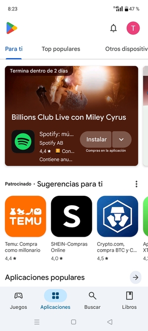 Seleccione Buscar