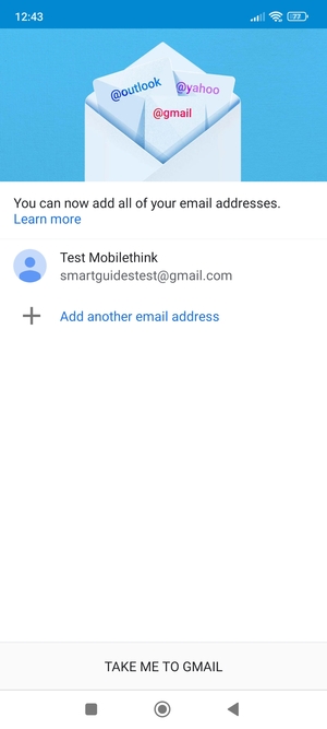 Select TAKE ME TO GMAIL