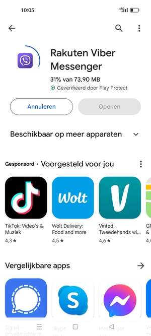 Wacht tot het installatieproces beëindigd is