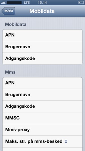Indtast internet oplysninger