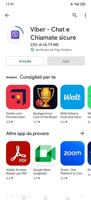 Attendi il completamento del processo di installazione