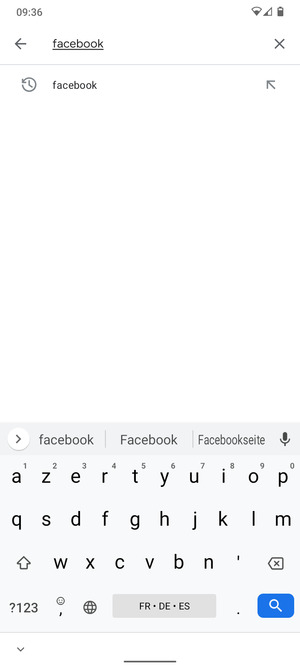 Saisissez le nom de l'appli et sélectionnez Rechercher