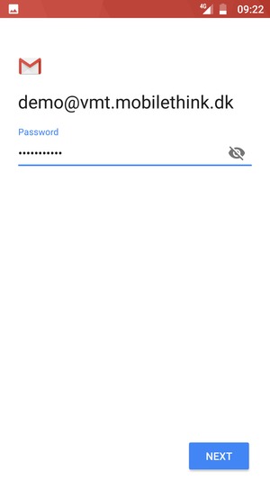 Enter your password and select NEXT