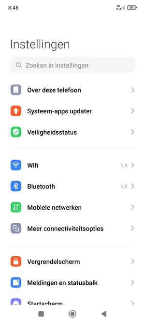 Selecteer Mobiele netwerken