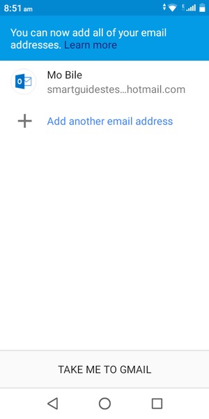 Select TAKE ME TO GMAIL