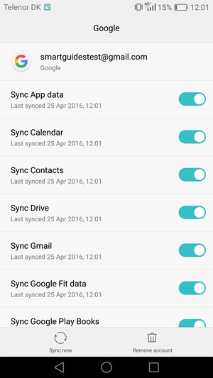Make sure Sync Contacts is selected