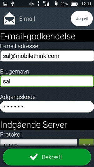 Indtast Brugernavn