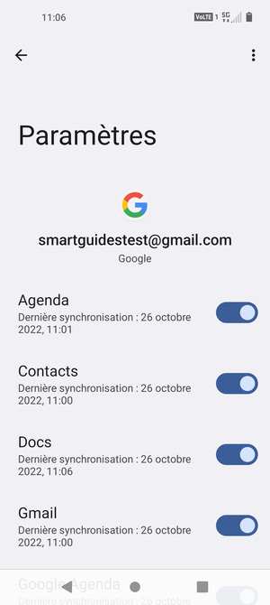 Assurez-vous que Contacts est sélectionné