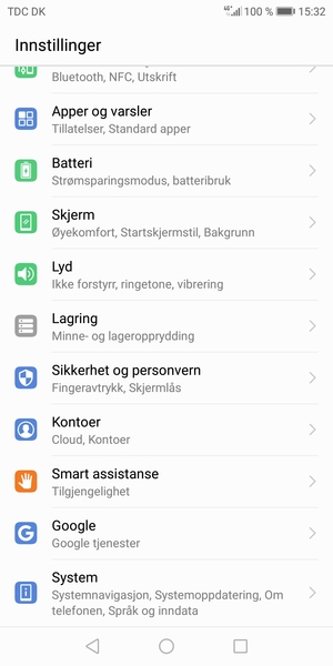 Bla til og velg Sikkerhet og personvern