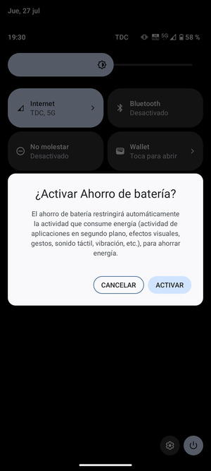 Seleccione ACTIVAR