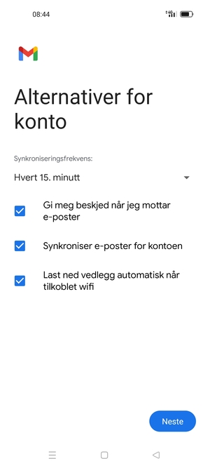 Velg Neste