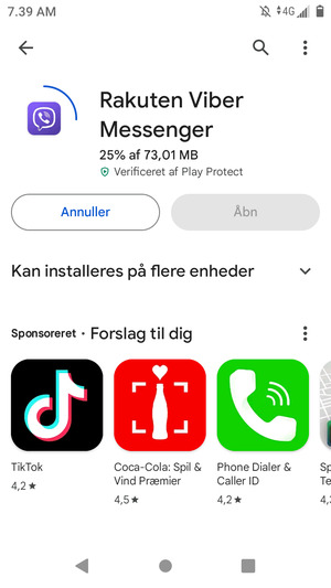 Afvent at installeringen er afsluttet