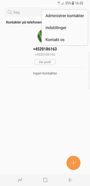 Vælg Administrer kontakter