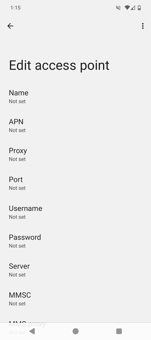 Enter Internet information