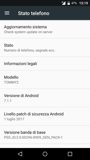 Seleziona Aggiornamenti sistema