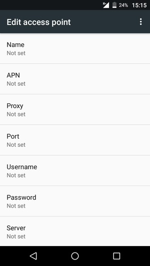 Enter MMS information