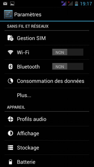 Sélectionnez Plus...