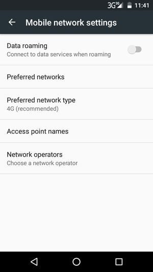Select Access point names