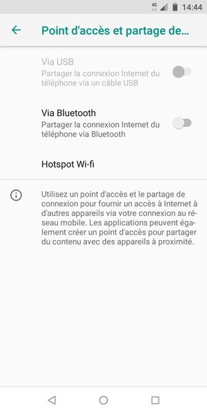 Sélectionnez Hotspot Wi-fi