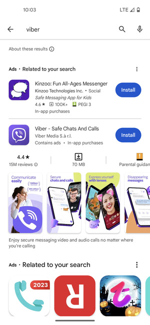 Select the app