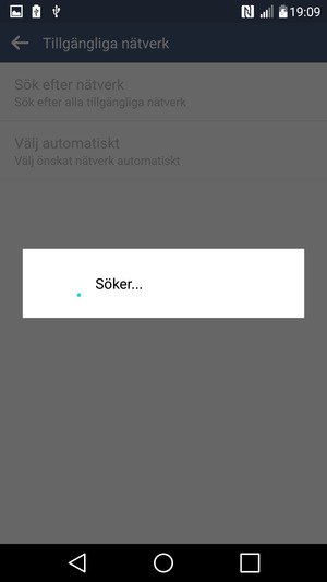 Vänta på att sökningen avslutas