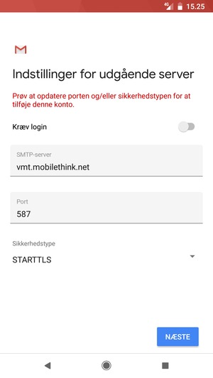 Vælg Sikkerhedstype