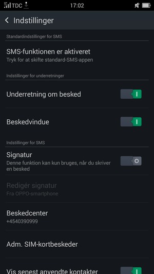 Vælg Beskedcenter