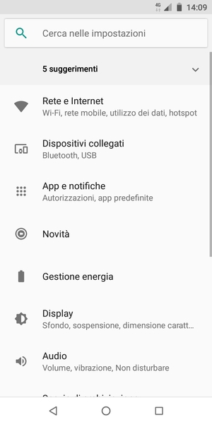 Seleziona Rete e Internet