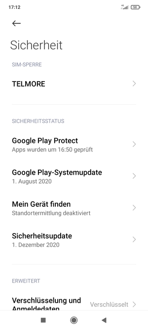 Wählen Sie Sicherheitsupdate
