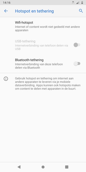 Selecteer Wifi-hotspot