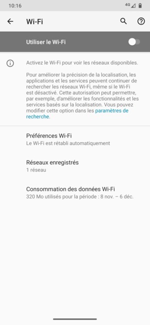Activer Utiliser le Wi-Fi