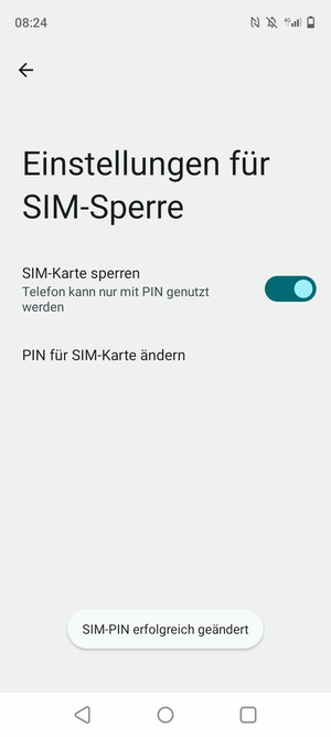 Ihre SIM-PIN wurde geändert