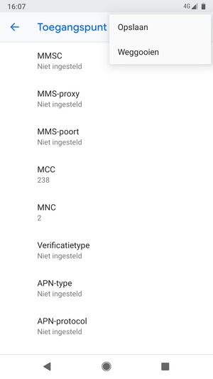 Selecteer Opslaan
