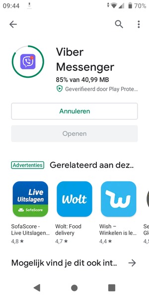 Wacht tot het installatieproces beëindigd is