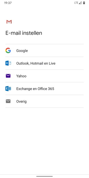 Selecteer Outlook, Hotmail en Live