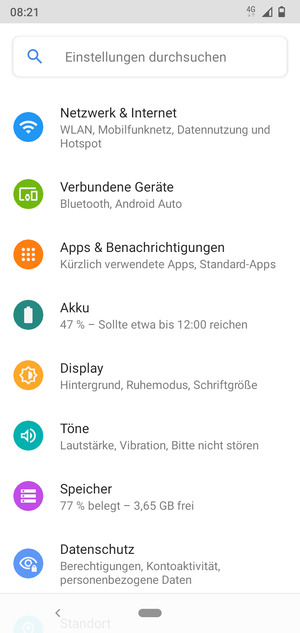 Wählen Sie Netzwerk & Internet