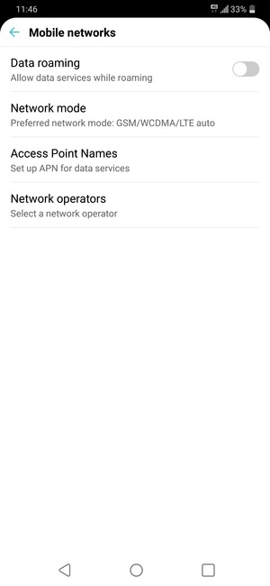 Select Access Point Names