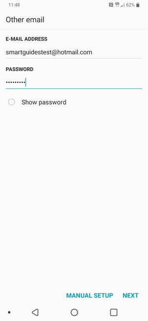 Enter your Email address and Password. Select NEXT