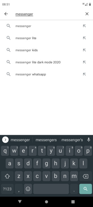 Enter the app name and select Search