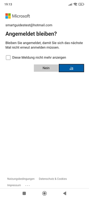 Wählen Sie die gewünschte Option