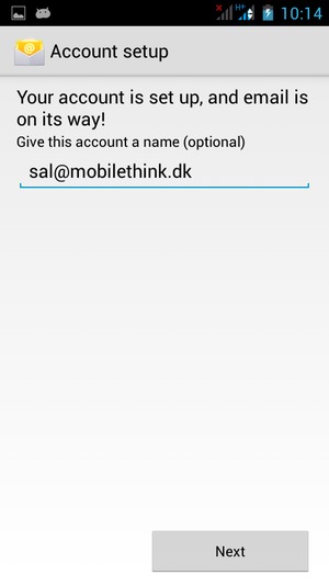 Give your account a name and select Next