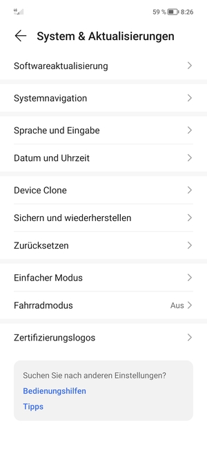 Wählen Sie Sichern und wiederherstellen