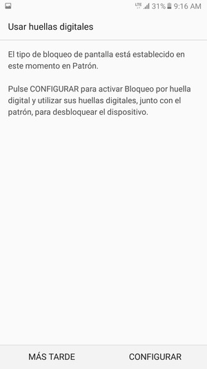 Seleccione MÁS TARDE