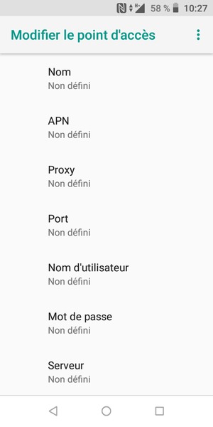 Saisissez les informations MMS