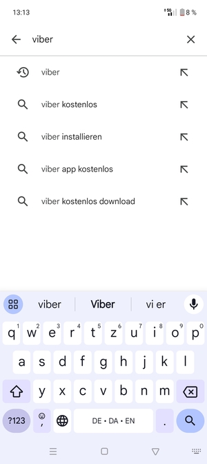 Geben Sie den Namen der App ein und wählen Sie Suchen