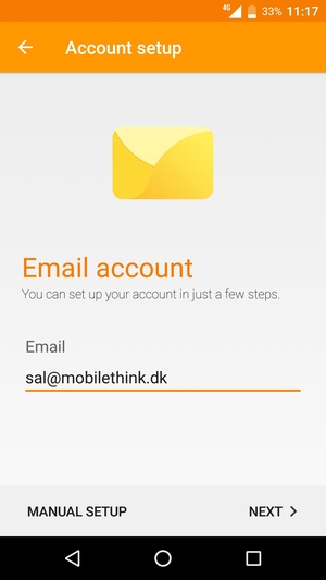 Enter your Email address and  select NEXT