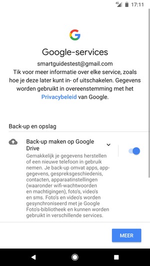 Selecteer MEER