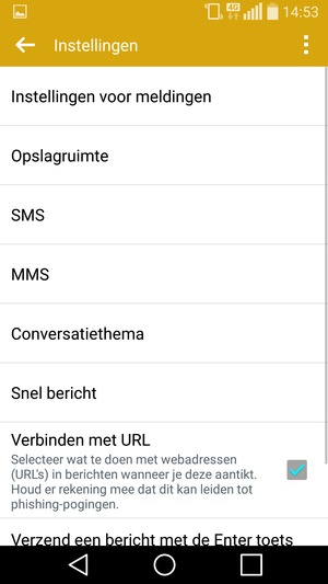Selecteer SMS