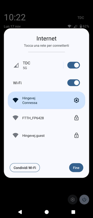 Disattiva Wi-Fi