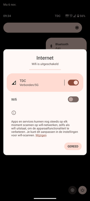 Selecteer GEREED